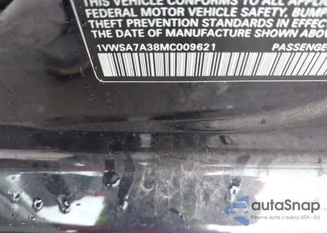 2021 Volkswagen Passat 2.0T Se из США, поврежденный, VIN 1VWSA7A38MC009621